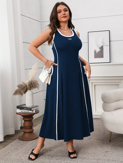 Elegant Casual Maxi Dress With Abstract Print