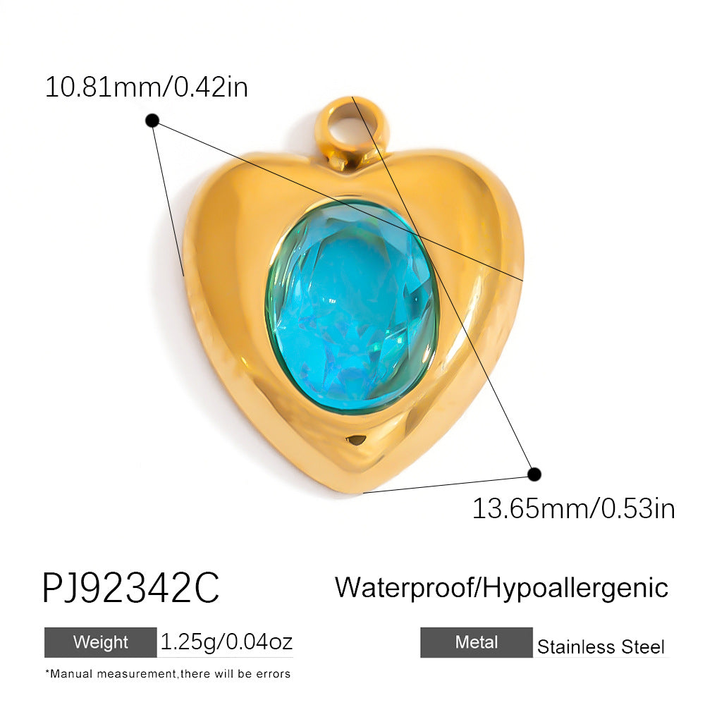 Stylish Ocean-Themed Stainless Steel DIY Pendant Heart Fish Charm