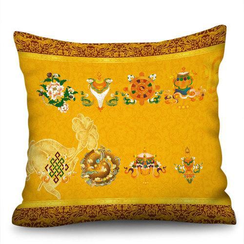 Tibetan Ethnic Style Thangka Cushion Pillow