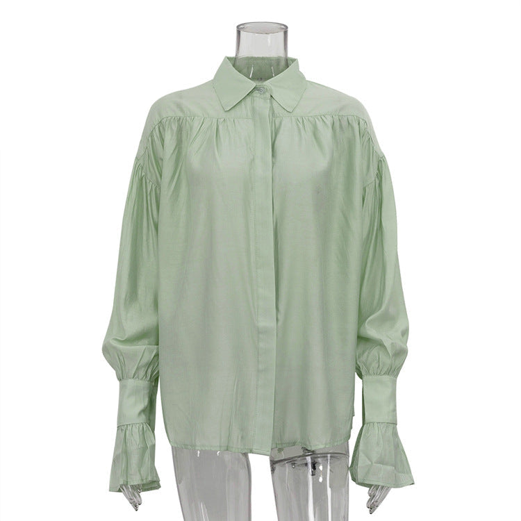 Chic Classic Long Sleeve Button-Up Blouse