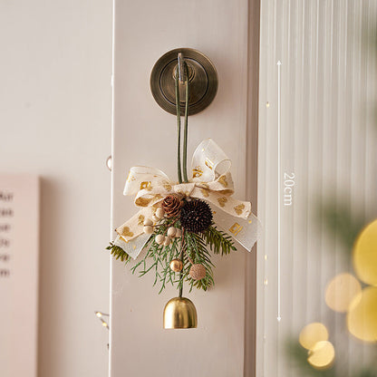 Christmas Wreath Bow Jingle Bell Hanging Orenament