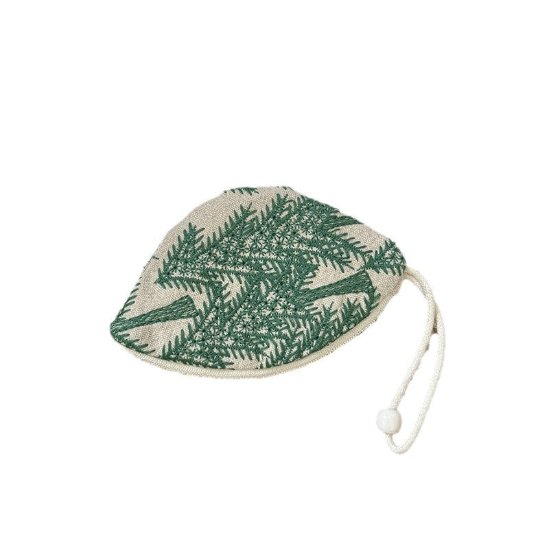 Minimalist Embroidered Mini Coin Purse Wallets