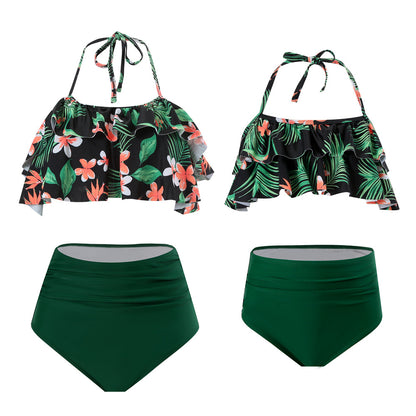 New Kids And Adults Split Swimsuit Bikini Set