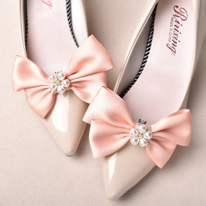 White Butterfly Alloy Shoe Clips for Wedding Accessories