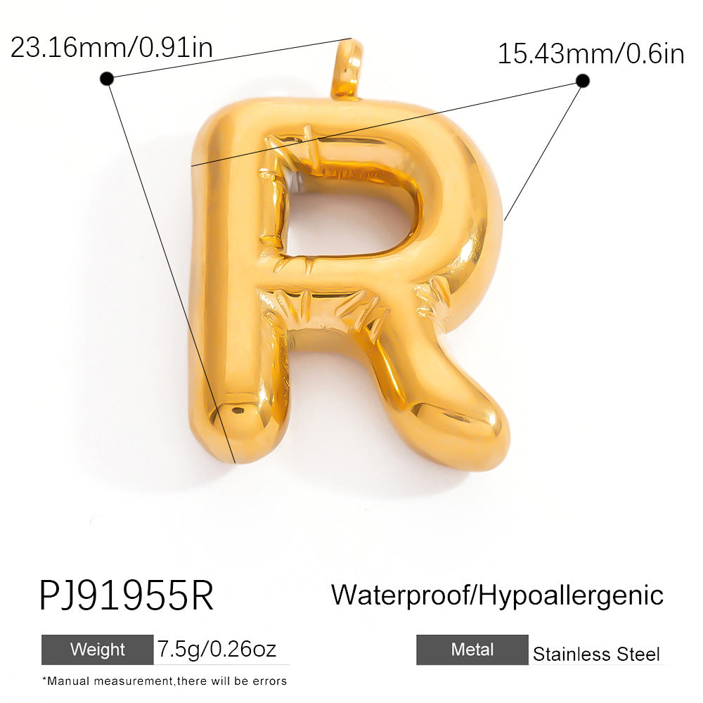Stylish Stainless Steel Letter Pendant Jewelry