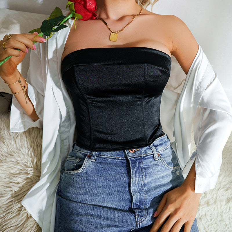 Backless Slim Fit Solid Color Top