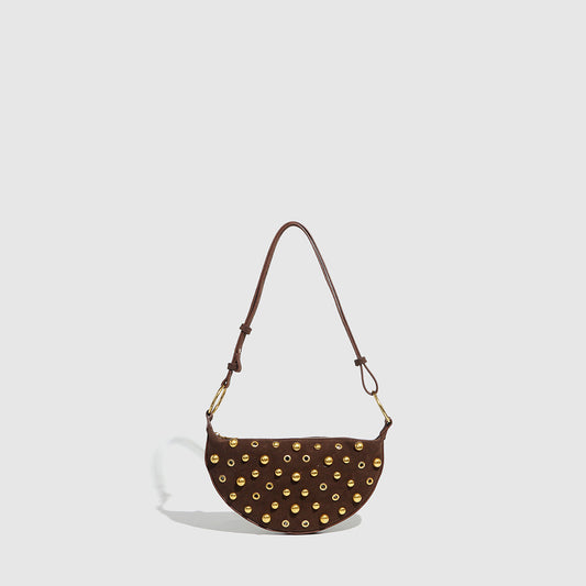 Trendy Studded Polka Dot Shoulder Bag