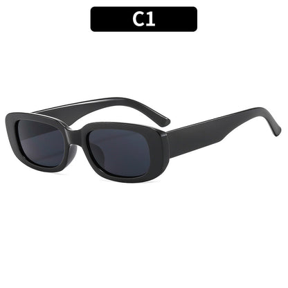 Trendy Square Frame Sunglasses Pink Lens Stylish Women's Eyewear