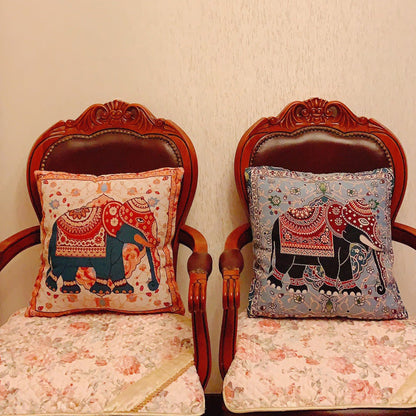 Ethnic Style Elephant Pillowcase Double-Sided Embroidered Pillowcase Sofa Cushion