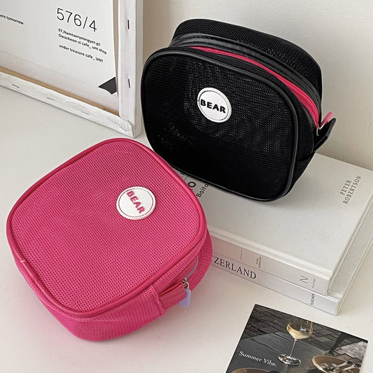 Square Solid Color Mini Make Up Bags