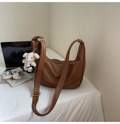 Large Capacity Women's Tote Bag Stylish Soft PU Handbag
