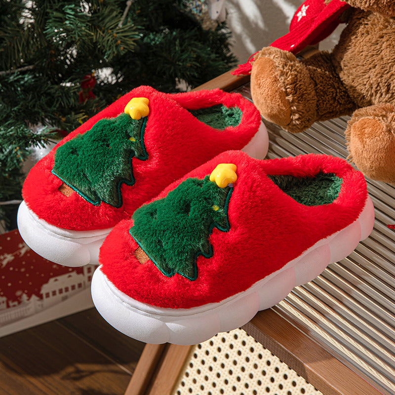 Cute Plush Cartoon Christmas Winter Slippers