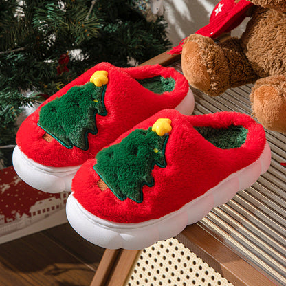 Cute Plush Cartoon Christmas Winter Slippers