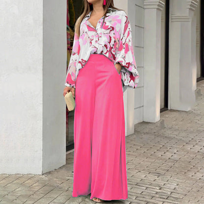 Fashionable Floral Print Women's Casual Activewear Set