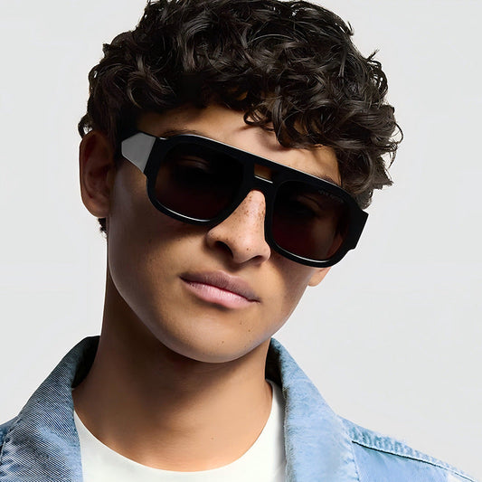 Trendy Wide-Brim Aviator Sunglasses