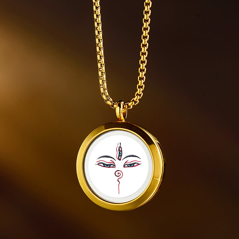 Tangka Gawu Box Zalam Tangka Prajna Eye Wealth God Eye Can Be Opened To Hold Things Zalam Pendant