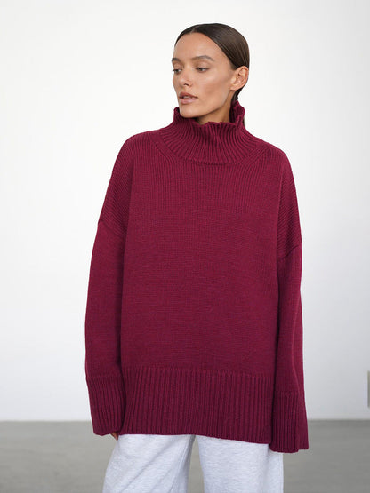 Stylish Turtleneck Knitted Sweater for Women