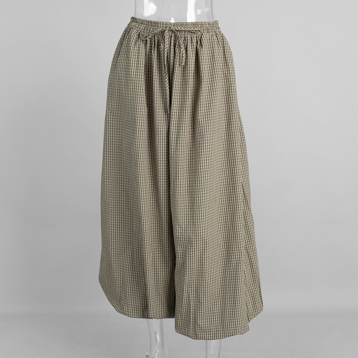 Retro Brown Lantern Pants Casual Lightweight Breathable Trousers