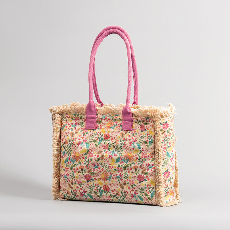 Vintage Print Tassel Handbags