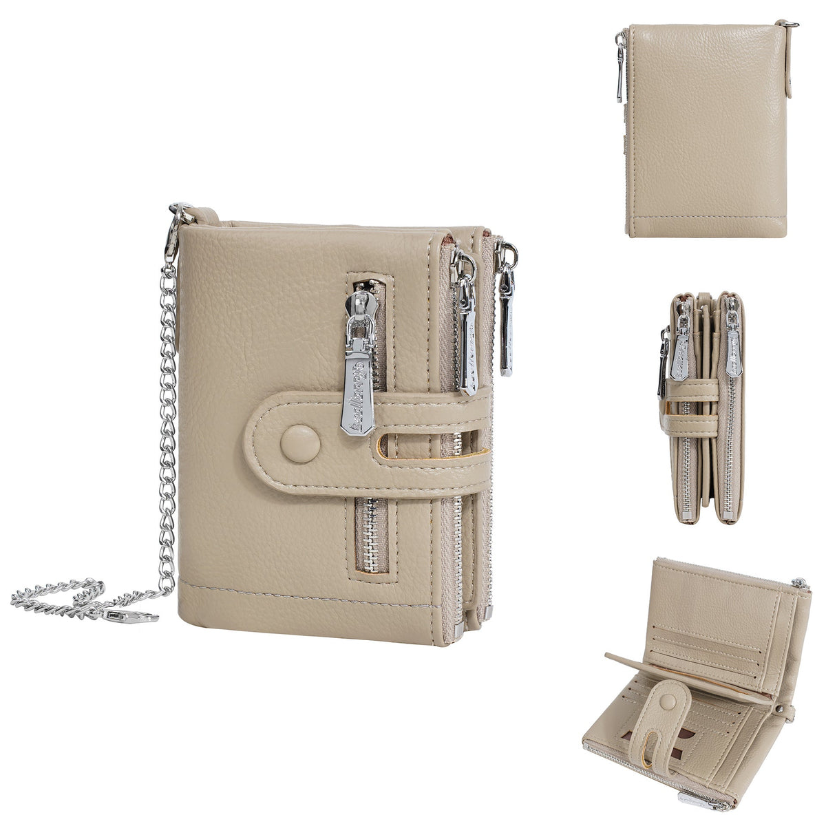Solid Color Portable Card Cases Wallets