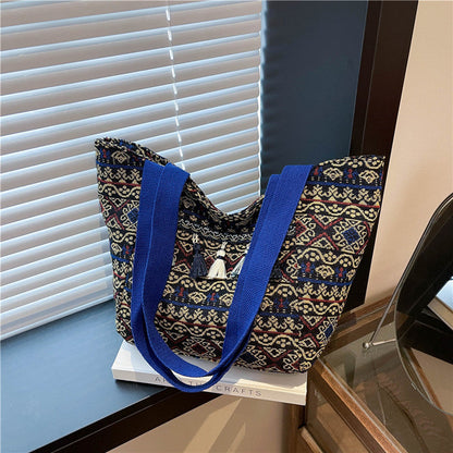 Colorful Canvas Tote Bag Stylish Shoulder Bag