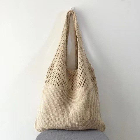 Trendy Woven Tote Bag Casual Chic Handbag