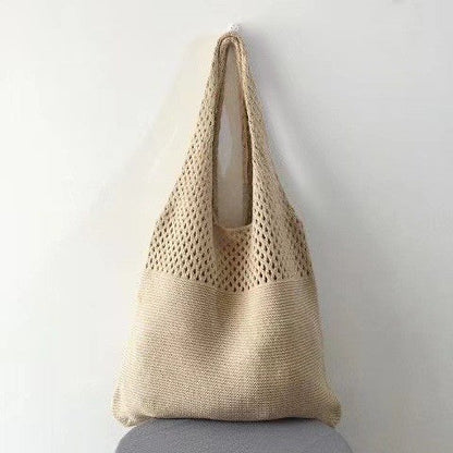Trendy Woven Tote Bag Casual Chic Handbag