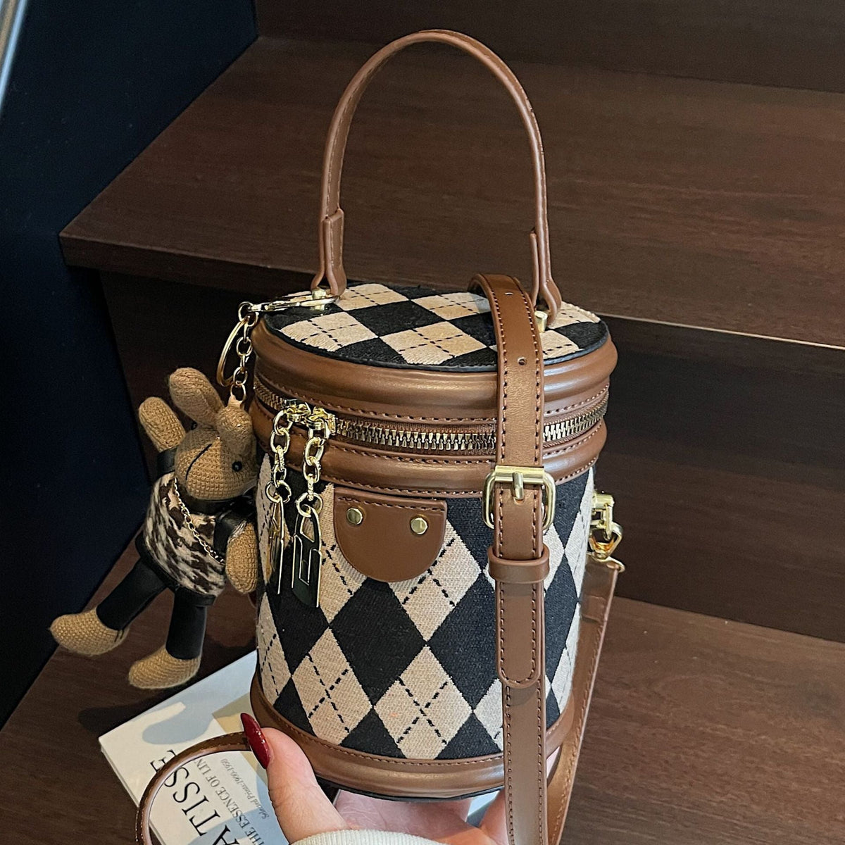 Trendy Quilted Bucket Bag for Women in Various Colors