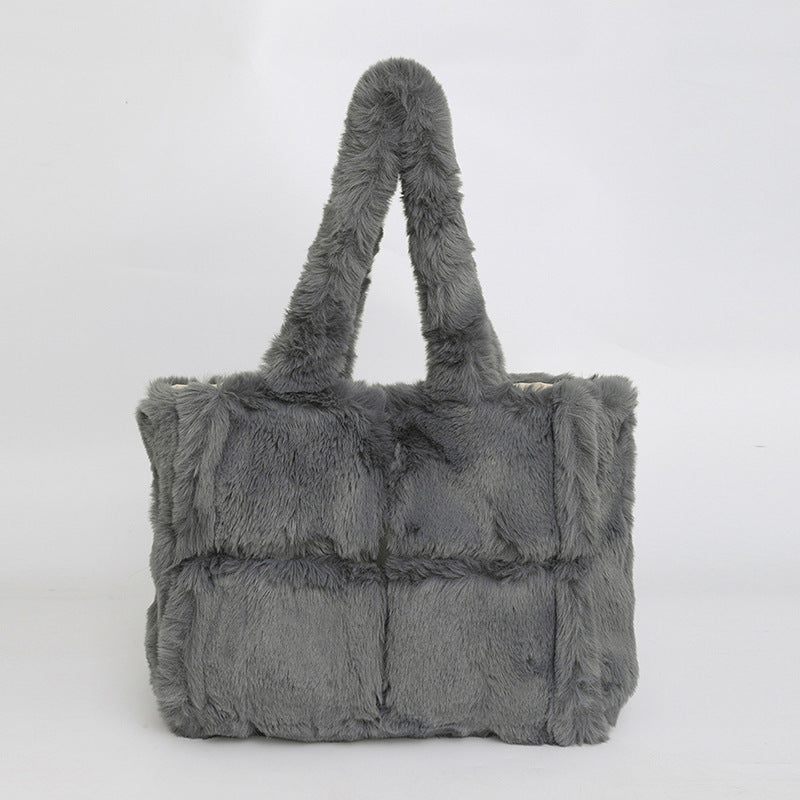 Minimalist Fluffy Large Capacity Tote Bag