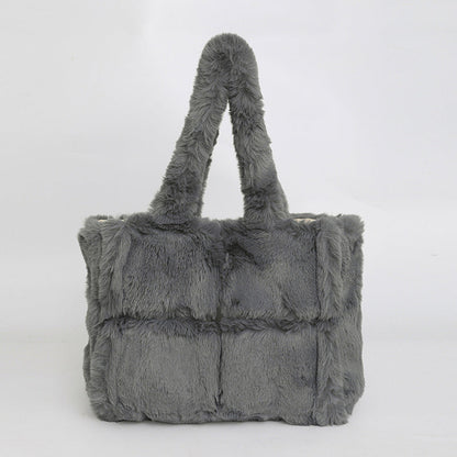 Minimalist Fluffy Large Capacity Tote Bag