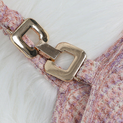 Shoulder Cutout Pink Sweater Cozy Casual Pullover