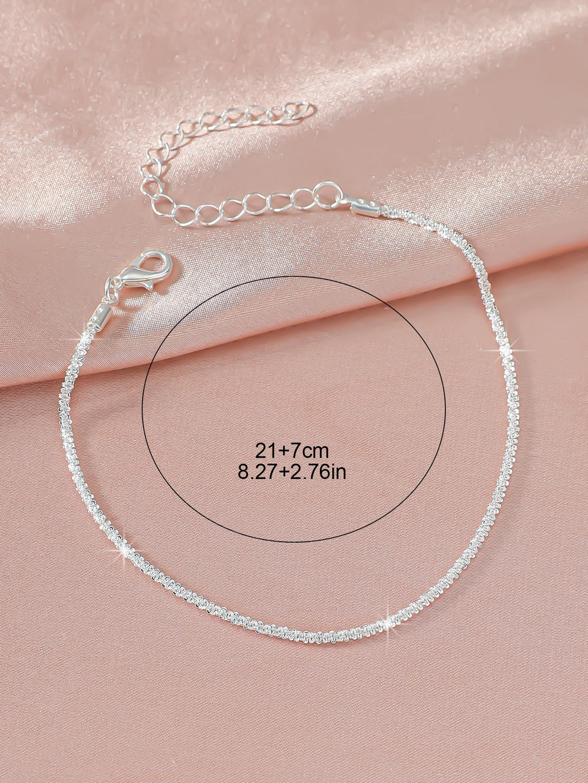 Simple Glitter Double Anklet
