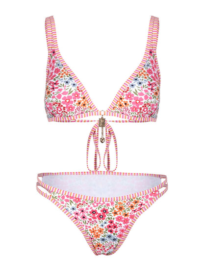 Trendy Floral Printed Bikini Swimwear
