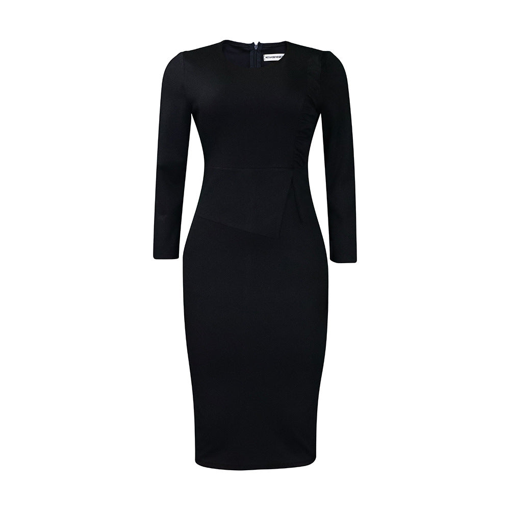 Elegant Pencil Skirt Dress Polyester Casual Wear
