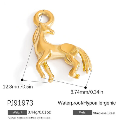 Stainless Steel DIY Enamel Pendant Accessories - 18K Gold Color Retention