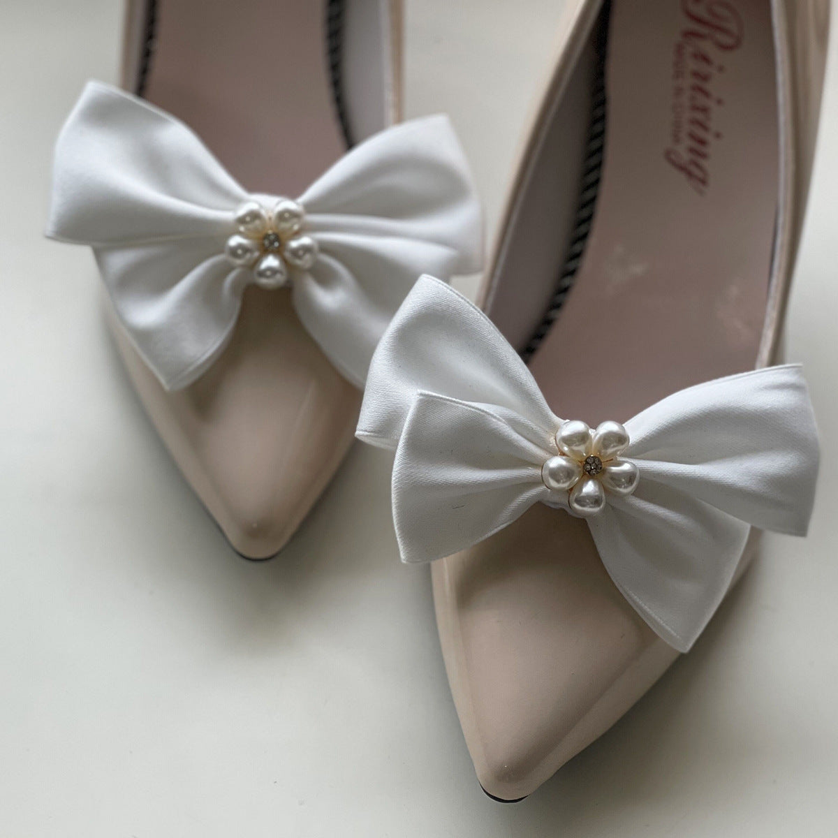 White Butterfly Alloy Shoe Clips for Wedding Accessories