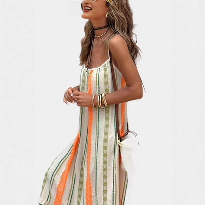 Bohemian Print Maxi Dress Lightweight Summer Casual Dress