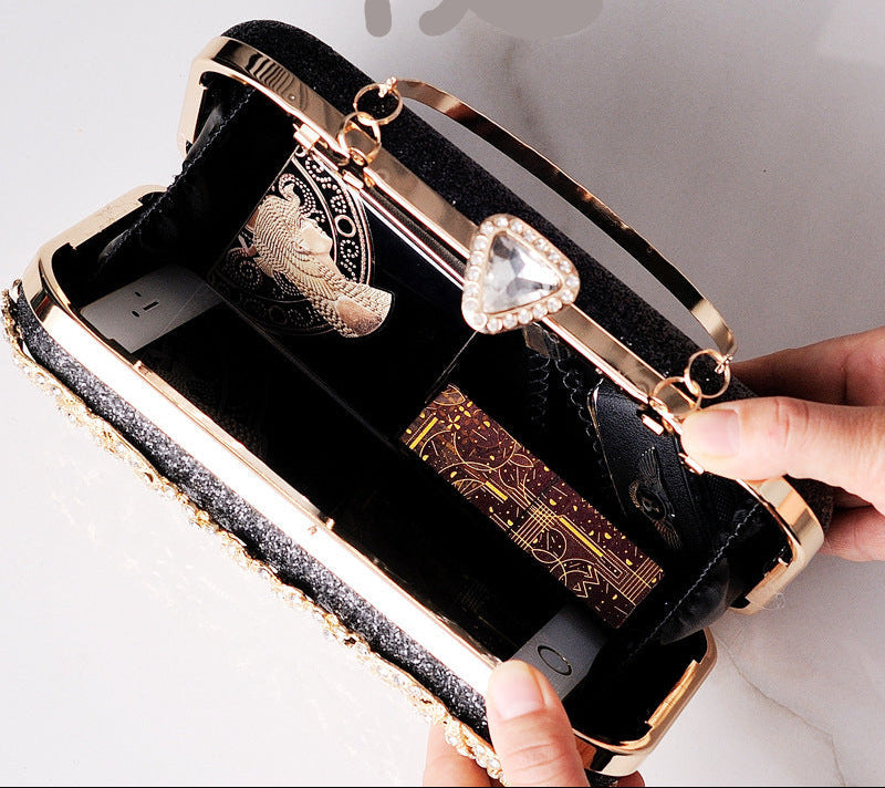 Fashionable Evening Clutch with Rhinestones