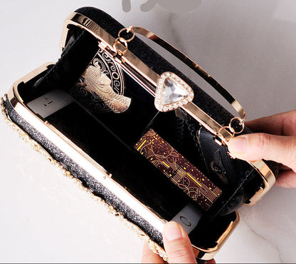 Fashionable Evening Clutch with Rhinestones