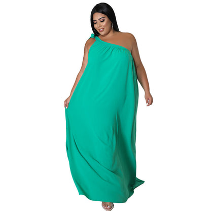Sleeveless Backless Maxi Dress Elegant Solid Color