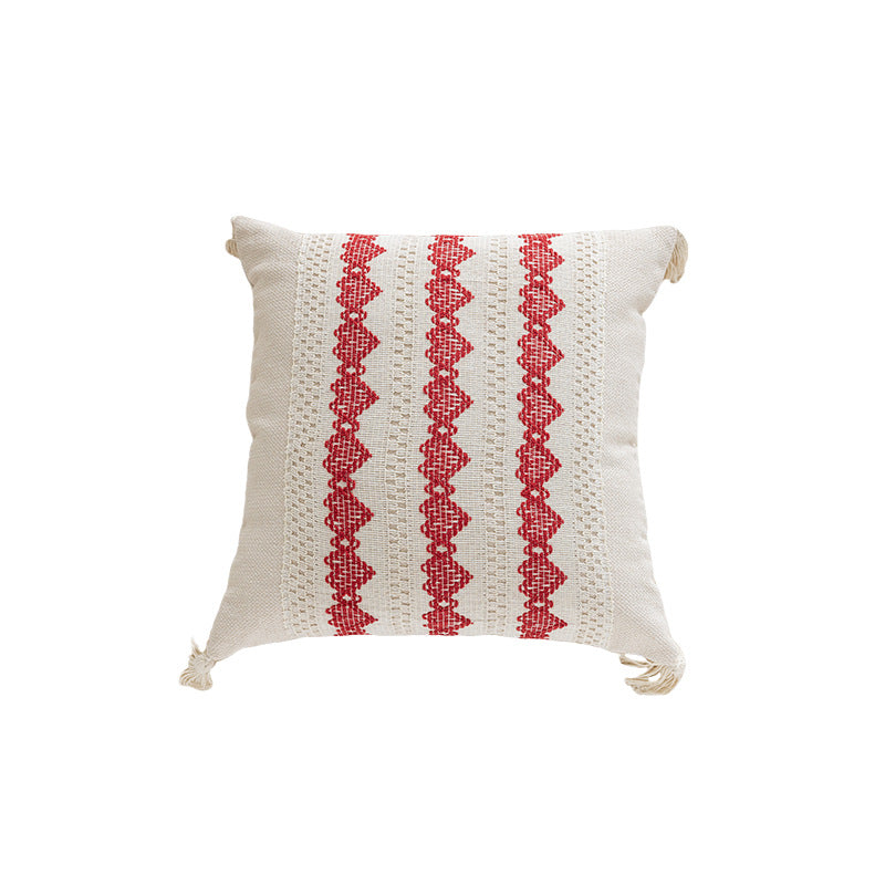 Minimalist Christmas Jacquard Tassel Cushion Covers