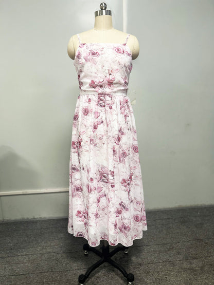 Off-Shoulder Chiffon Dress With 3D Floral Pattern For Elegant Evening Style
