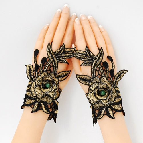 Gloves, Wristbands, Ethnic Style, Women'S Embroidery, Fingerless Embroidery, Wrist Sleeves, Summer Jewelry, Semi-Fingered Ethnic Style