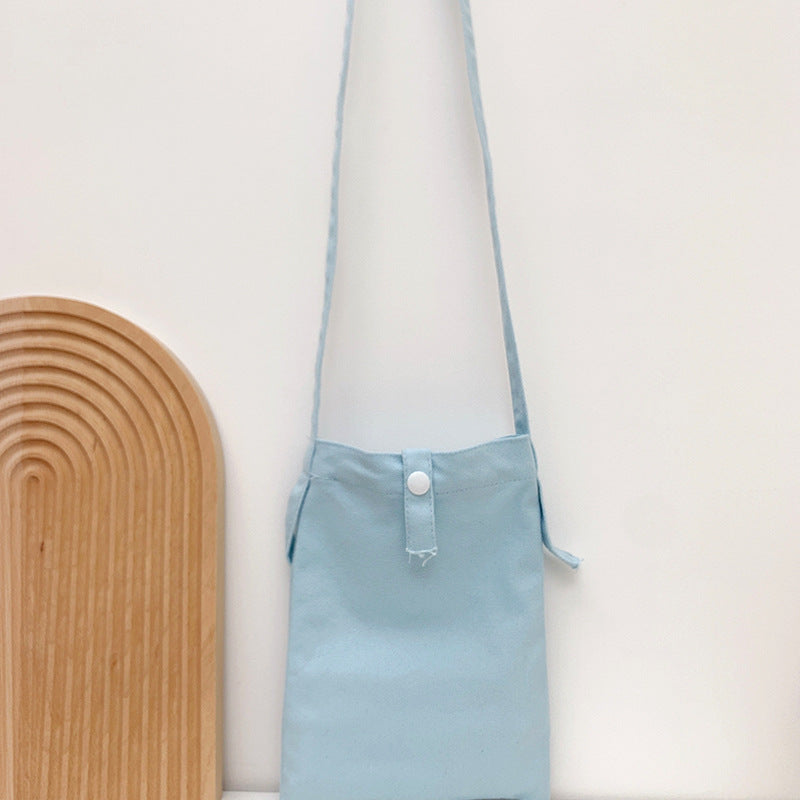 Minimalist Solid Color Canvas Crossbody Bag for Women