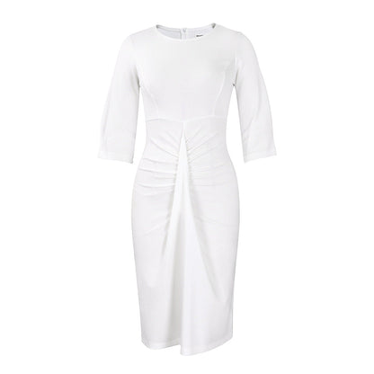 Elegant Pencil Dress With Ruffled Design