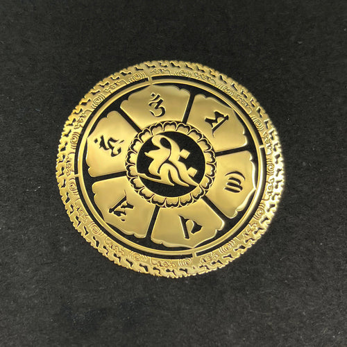 Six Character Truth Metal Sticker Manjusri Wisdom Decoration Sticker Lotus King Kong Body Protection Safety Mobile Phone Sticker