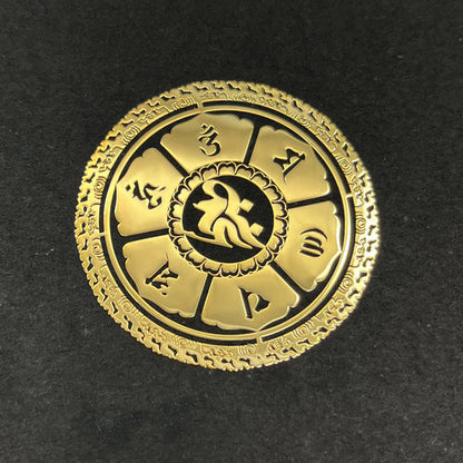 Six Character Truth Metal Sticker Manjusri Wisdom Decoration Sticker Lotus King Kong Body Protection Safety Mobile Phone Sticker
