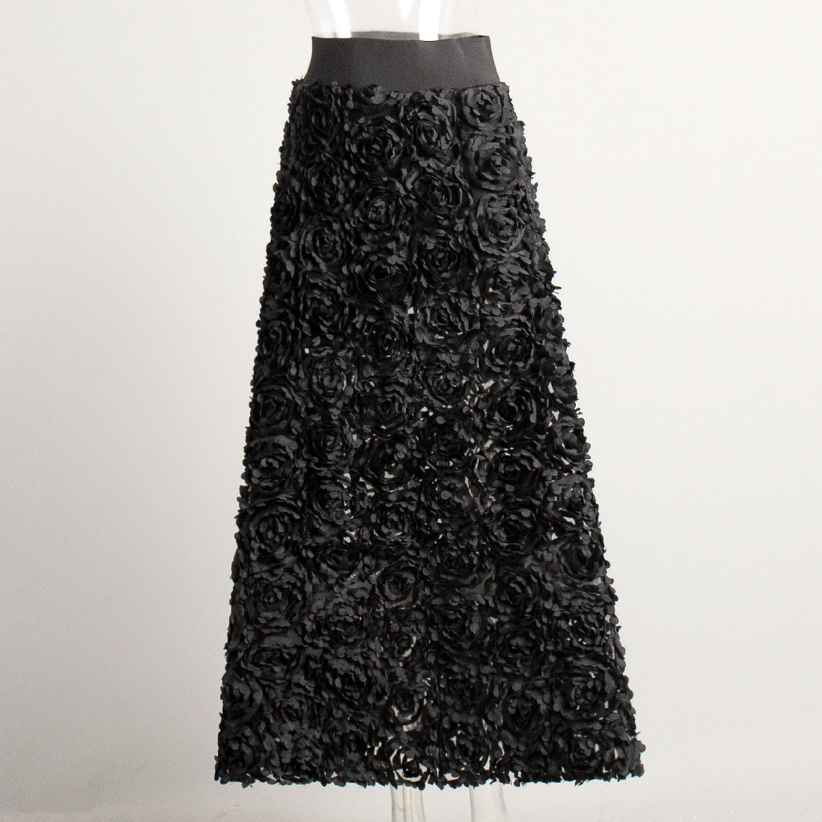 Elegant Petal Design Maxi Skirt for Evening Events