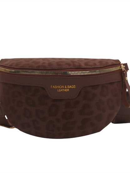 Trendy Retro Style PU Waist Bag Casual Crossbody Chest Bag