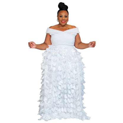 Elegant High-Waisted Maxi Dress For Women
